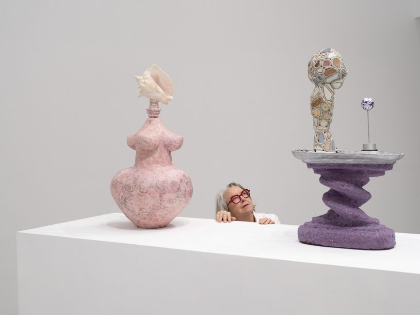 Me and 2 sculptures 2